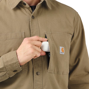 Carhartt vuorellinen paitatakki, khaki