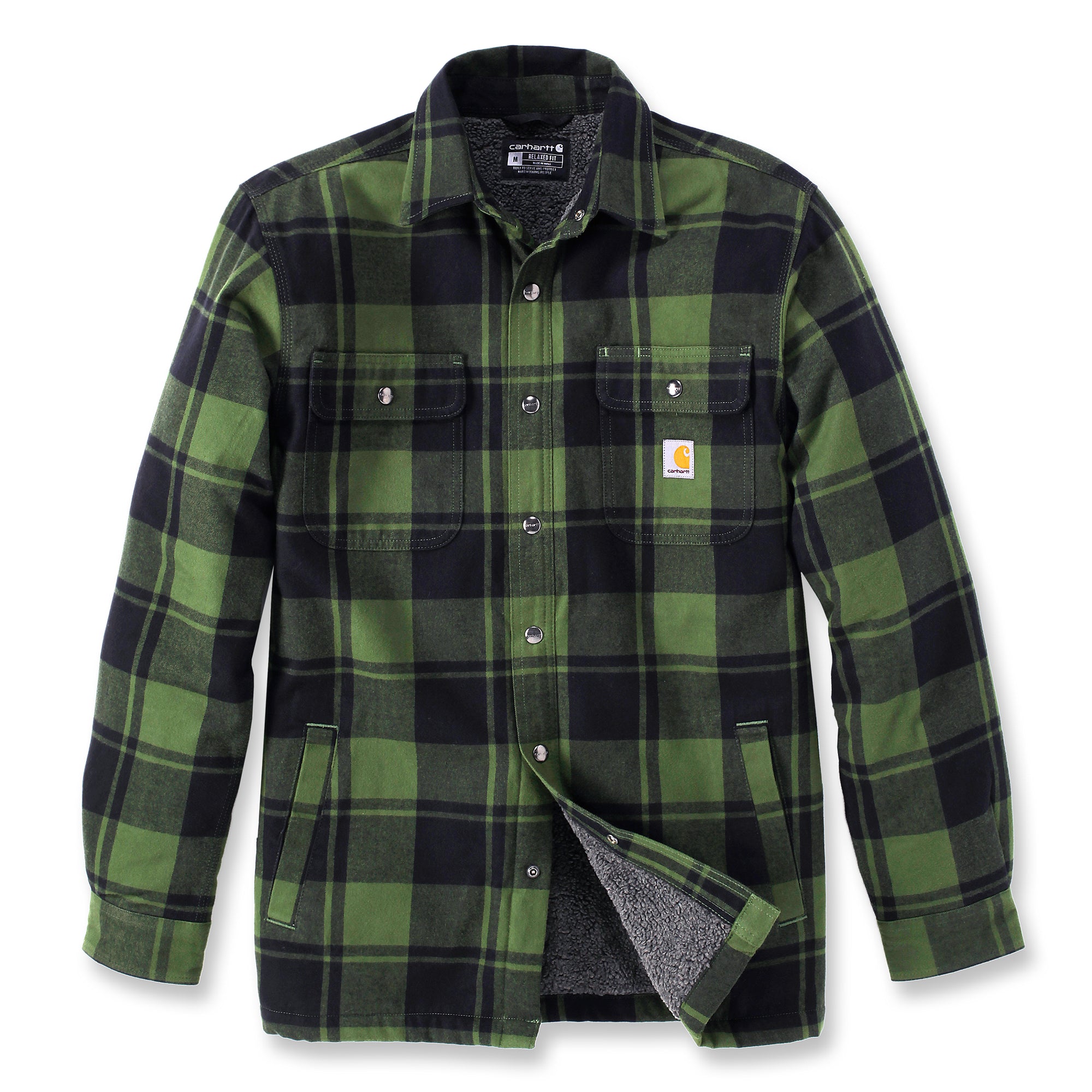 Carhartt Sherpa Lined Shirt Jacket paitatakki, vihreä