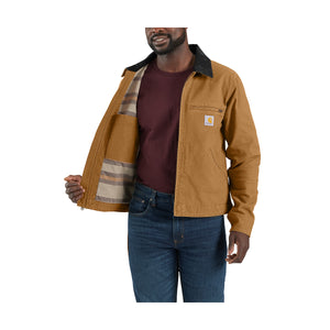 Carhartt Detroit takki ohuella vuorikankaalla, ruskea