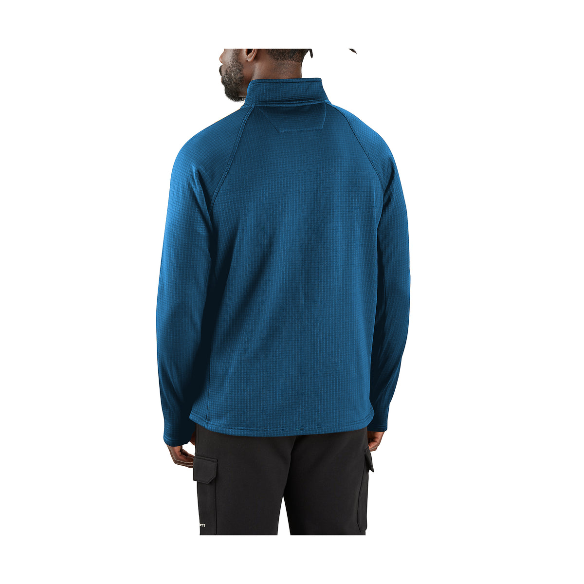 Carhartt Force Mock Neck pitkähihainen paita puolivetoketjulla, taivaansininen