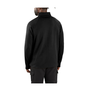 Carhartt Force Mock Neck pitkähihainen paita puolivetoketjulla, musta