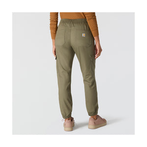 Carhartt Tencel Twill Jogger naisten vapaa-ajan housut, oliivi