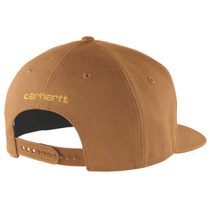 Carhartt Firm Duck Flat Brim Cap, ruskea