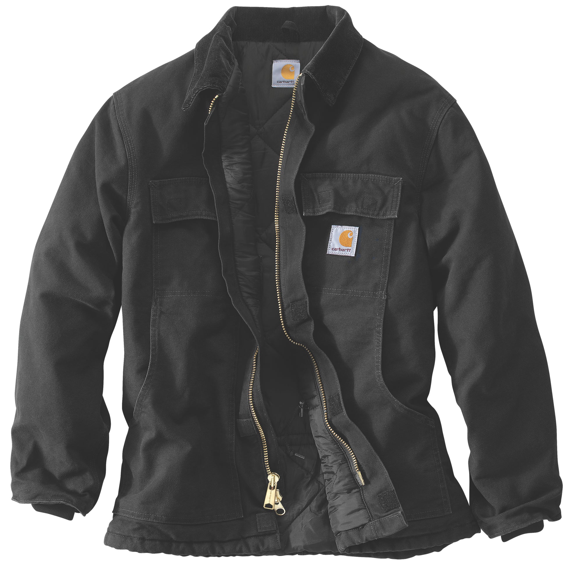 Carhartt Loose Fit Firm Duck Insulated Traditional Coat, musta