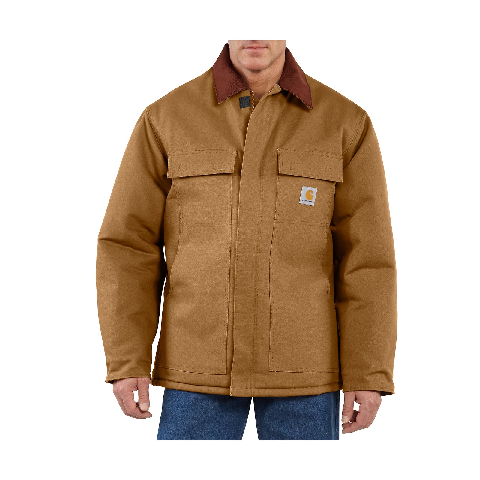 Carhartt Loose Fit Firm Duck Insulated Traditional Coat, ruskea
