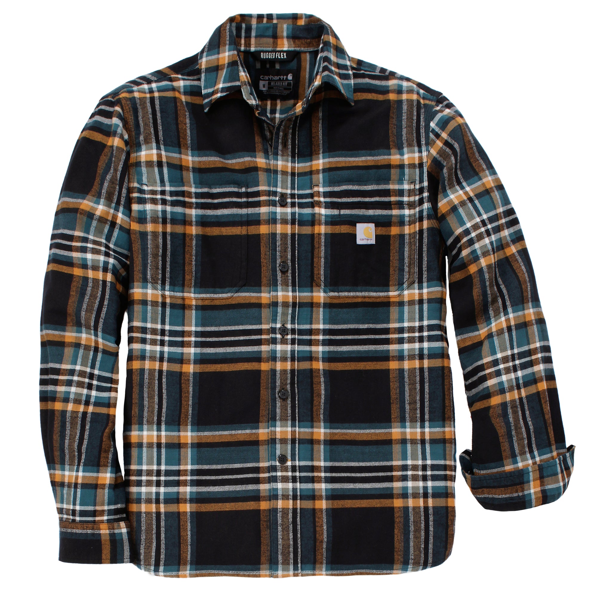 Carhartt miesten flanellipaita, musta/vihreä/ruskea
