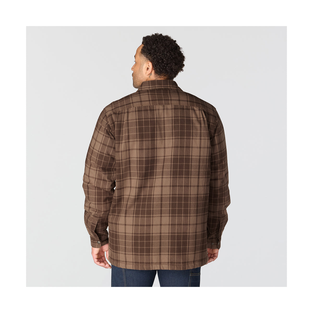 Carhartt Flannel Sherpa Lined paitatakki, tummanruskearuudullinen
