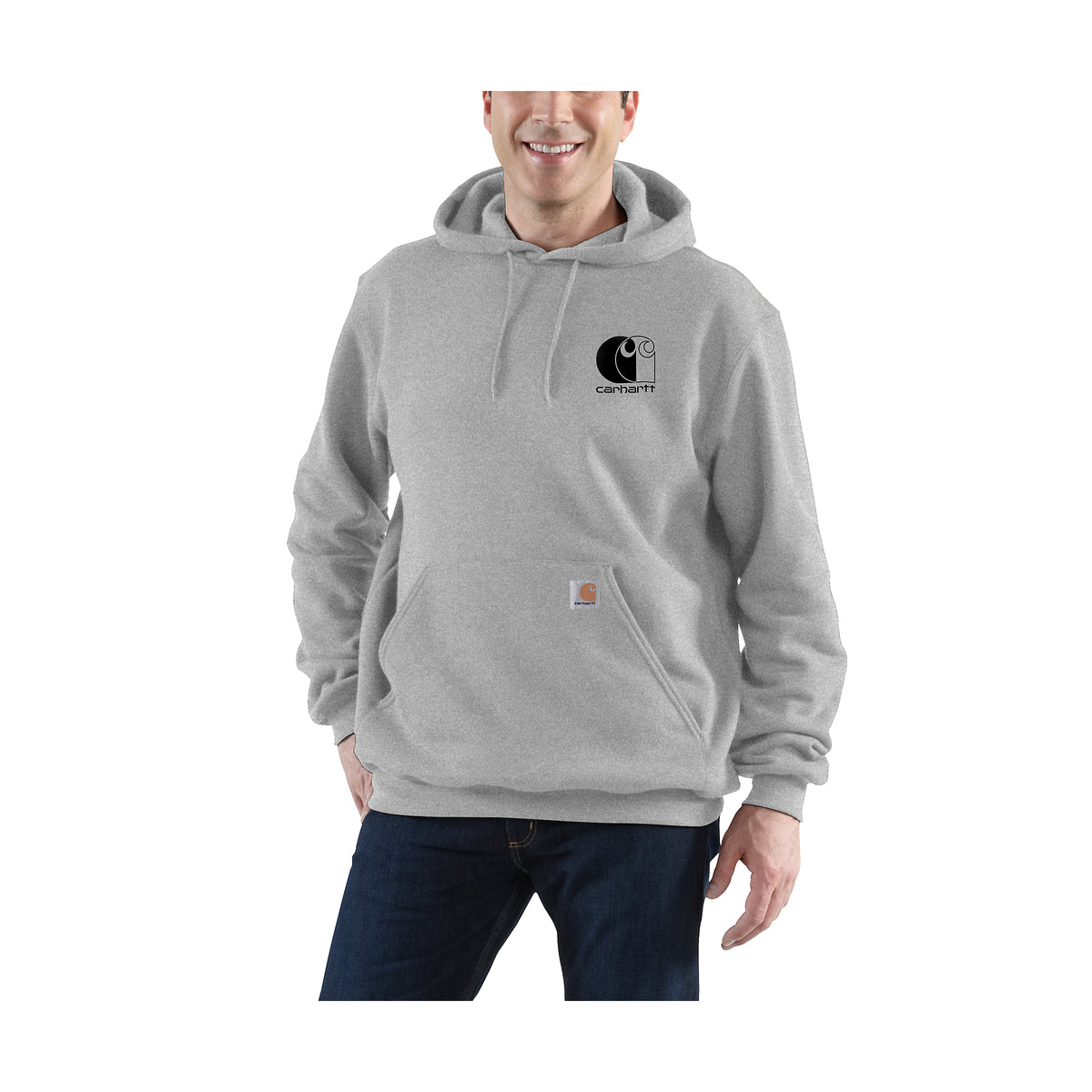 Carhartt Force Logo Graphic huppari, vaaleanharmaa