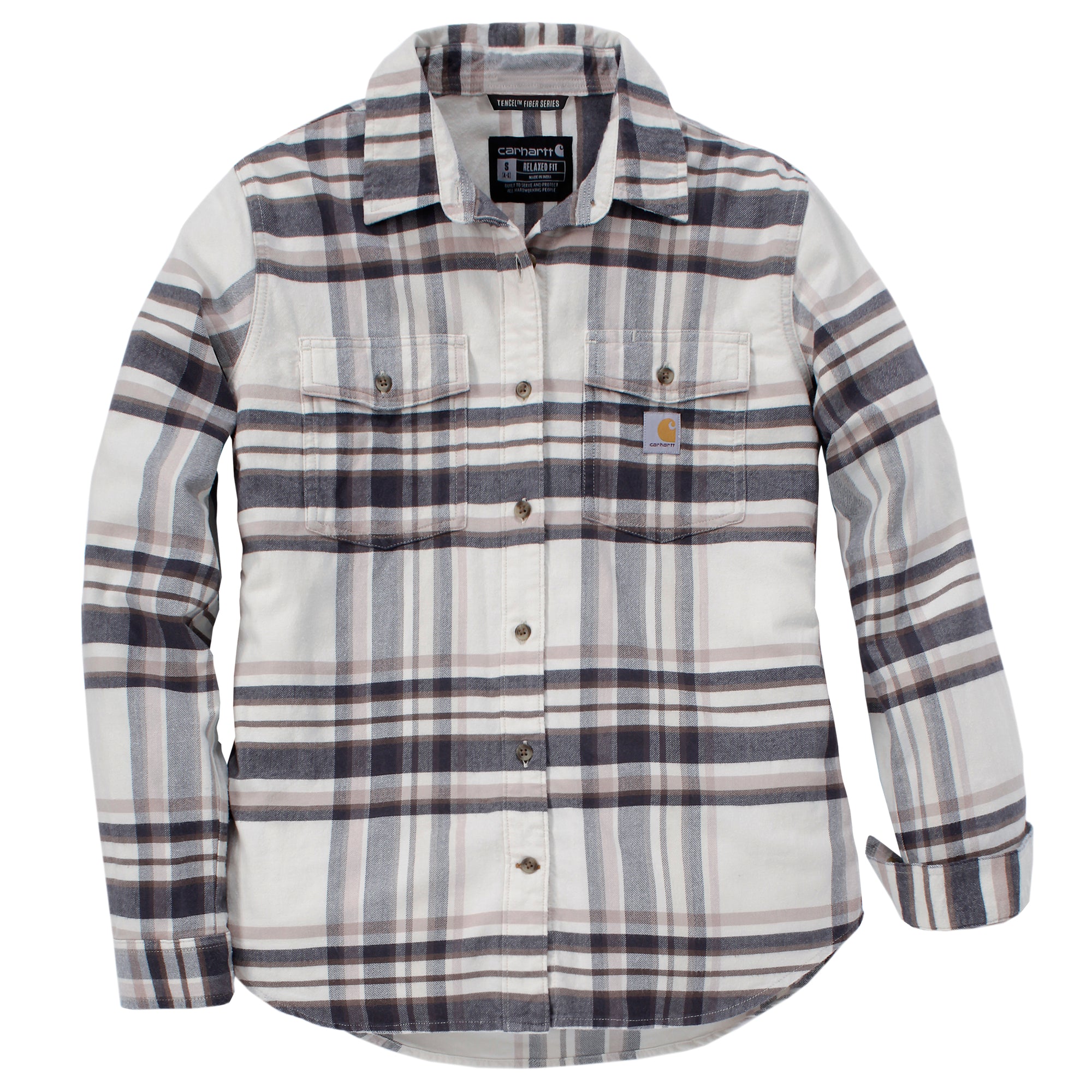 Carhartt Tencel Fiber Series Relaxed Fit naisten flanellipaita, vaalea