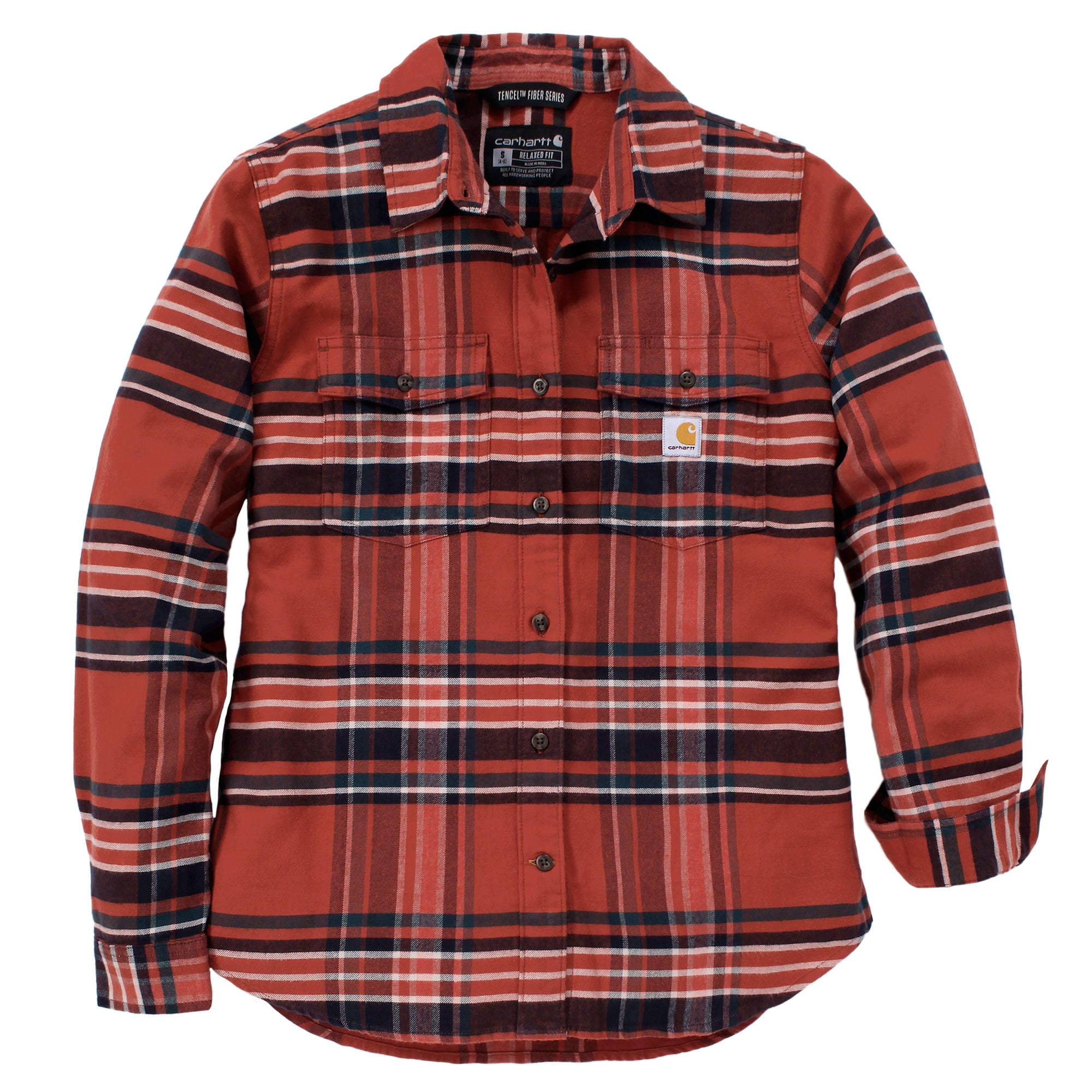 Carhartt Tencel Fiber Series Relaxed Fit naisten flanellipaita, punainen