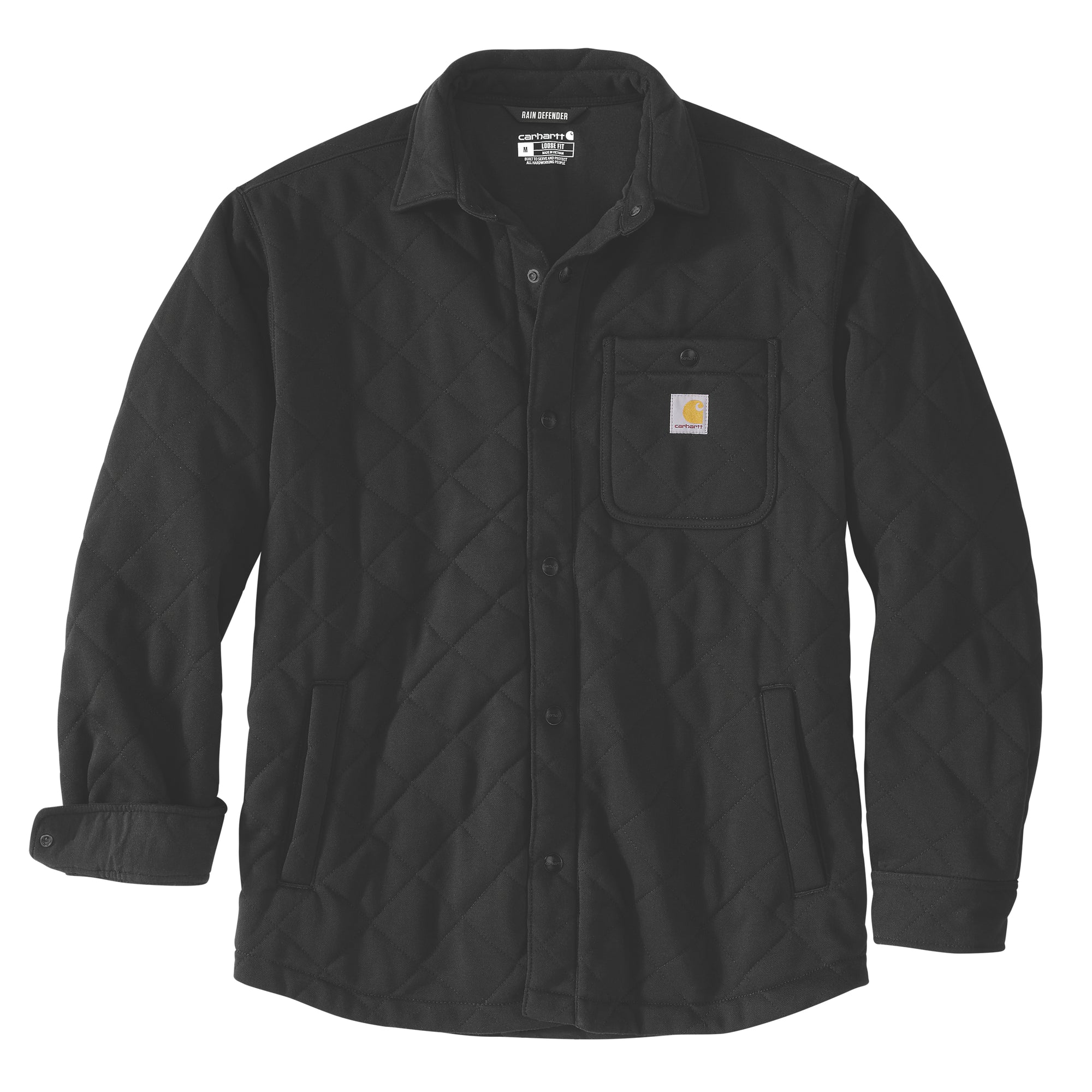 Carhartt Quilted Snapfront paitatakki, musta
