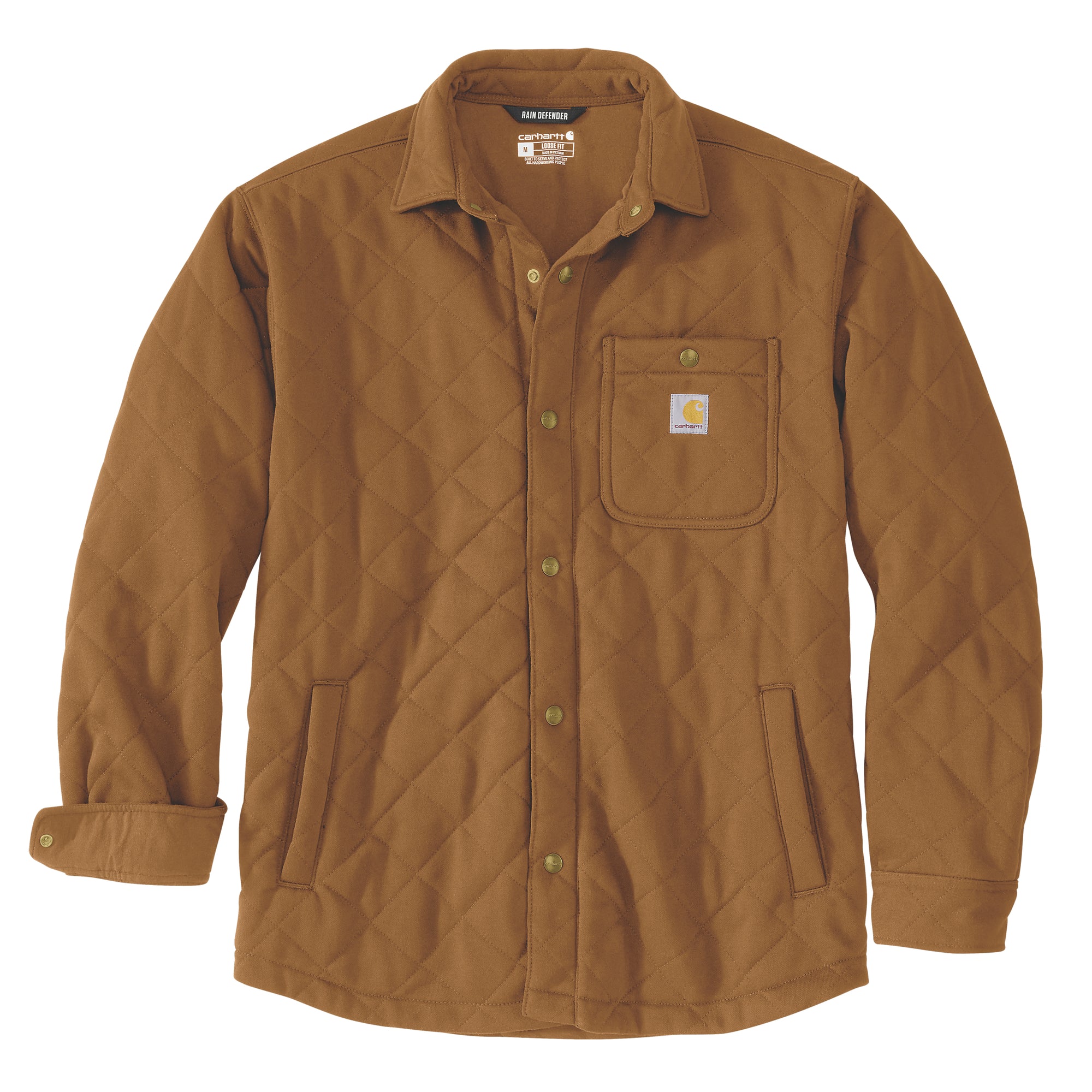 Carhartt Quilted Snapfront paitatakki, ruskea