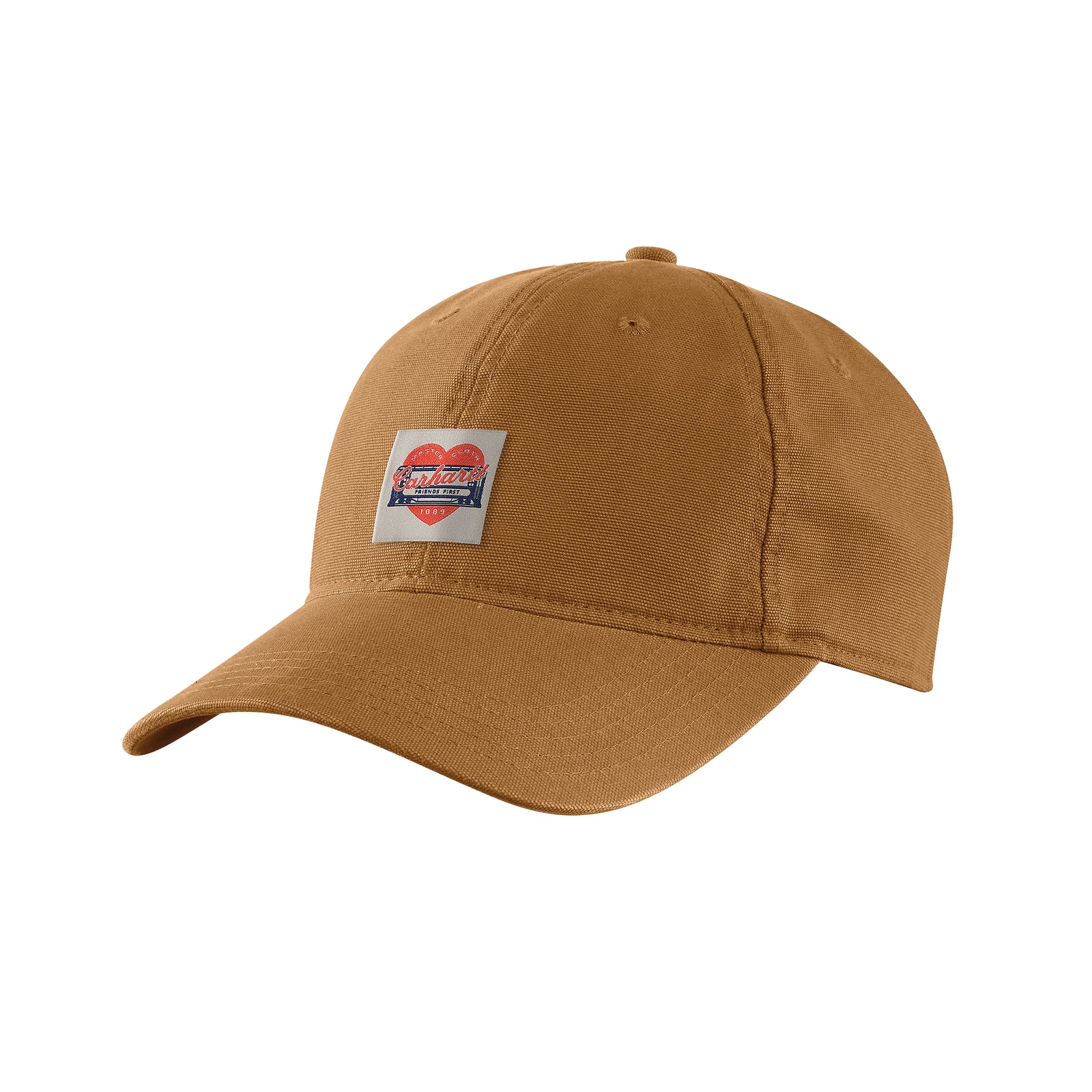 Kuvassa on ruskea Carhartt Odessa Heart Cap lippalakki.