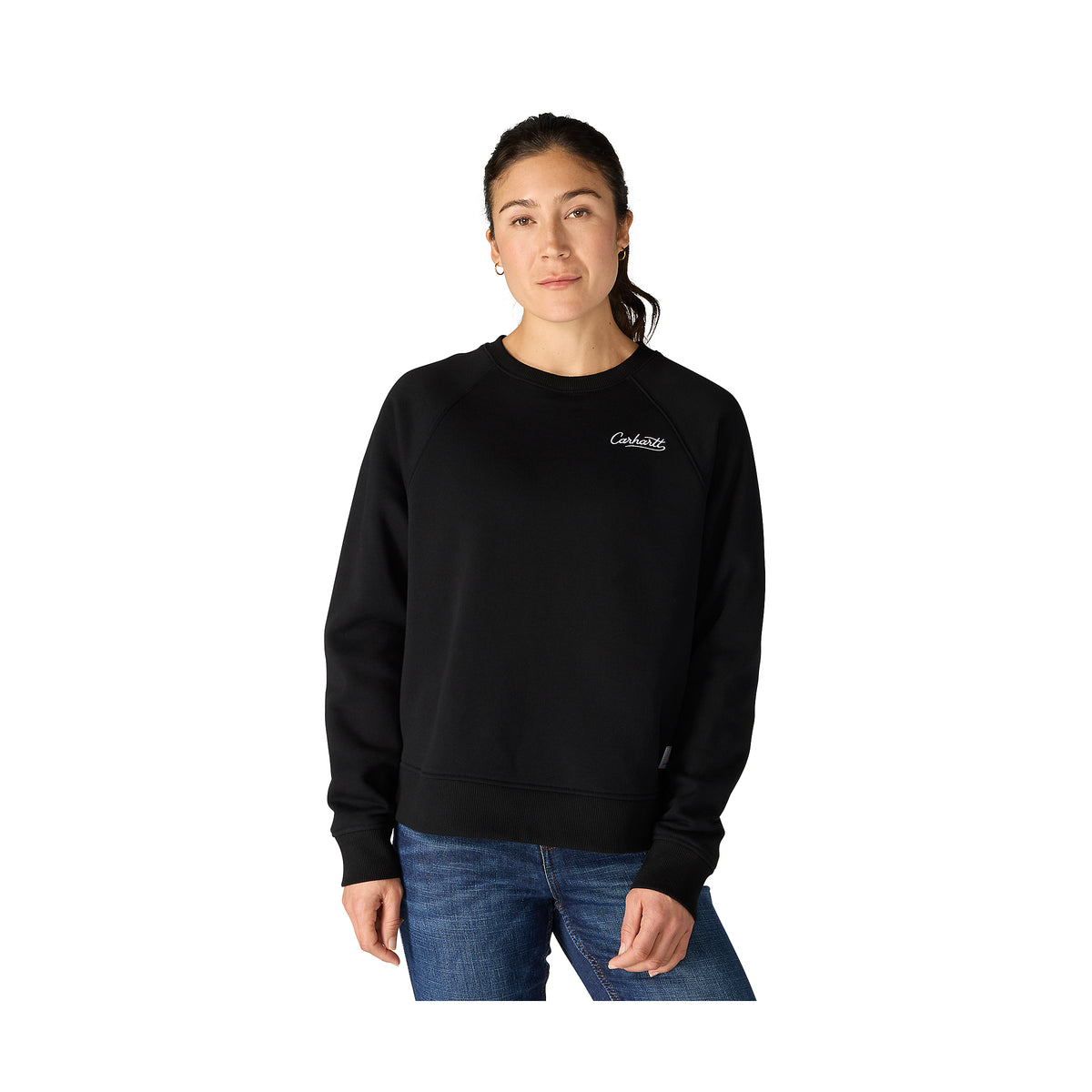 Carhartt Naisten Sawyer collegepaita, musta