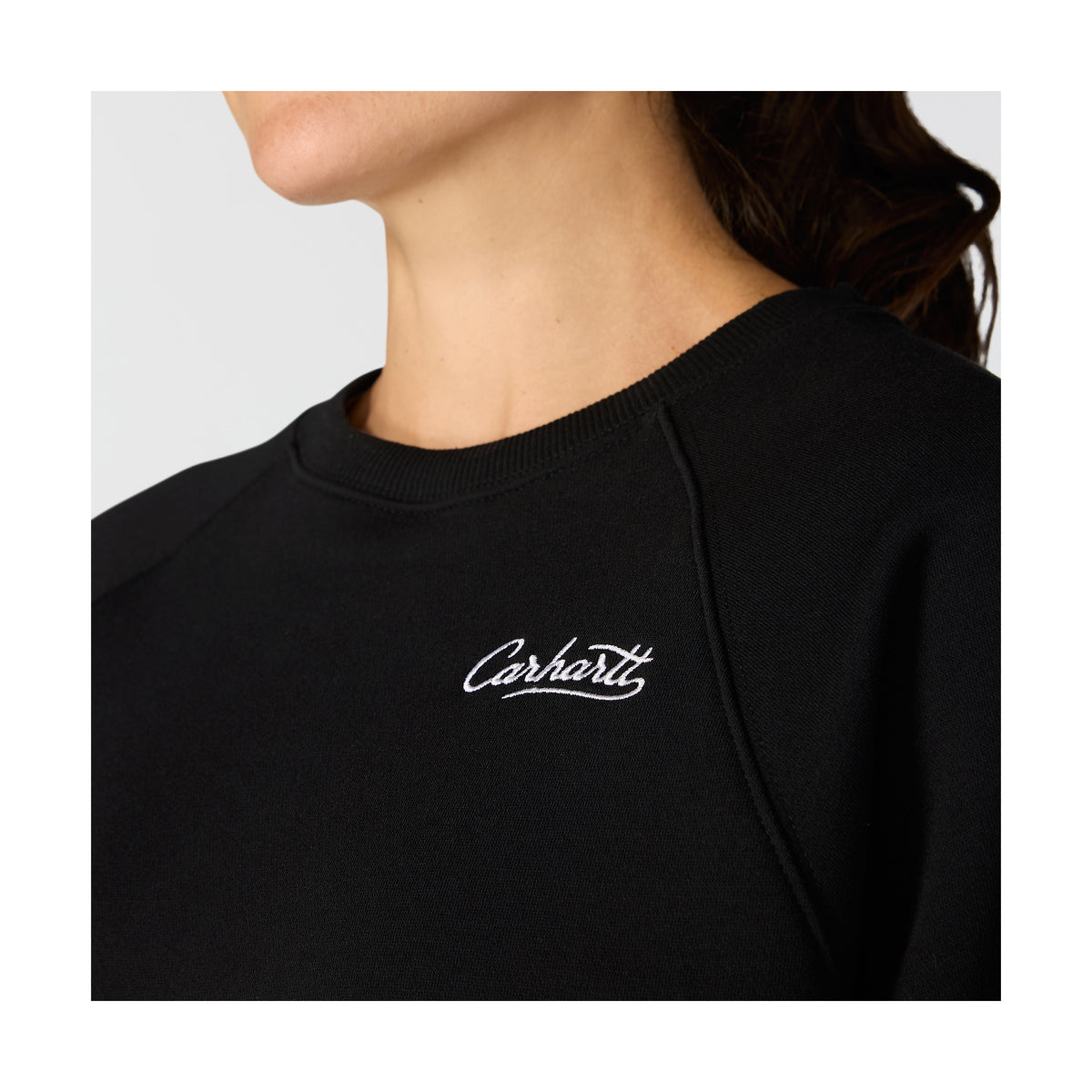 Carhartt Naisten Sawyer collegepaita, musta