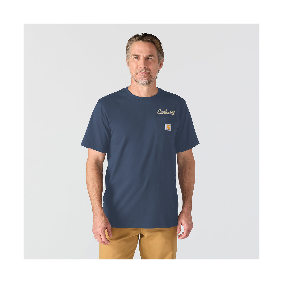 Carhartt Irvine Relaxed Hard Work miesten t-paita, siniharmaa
