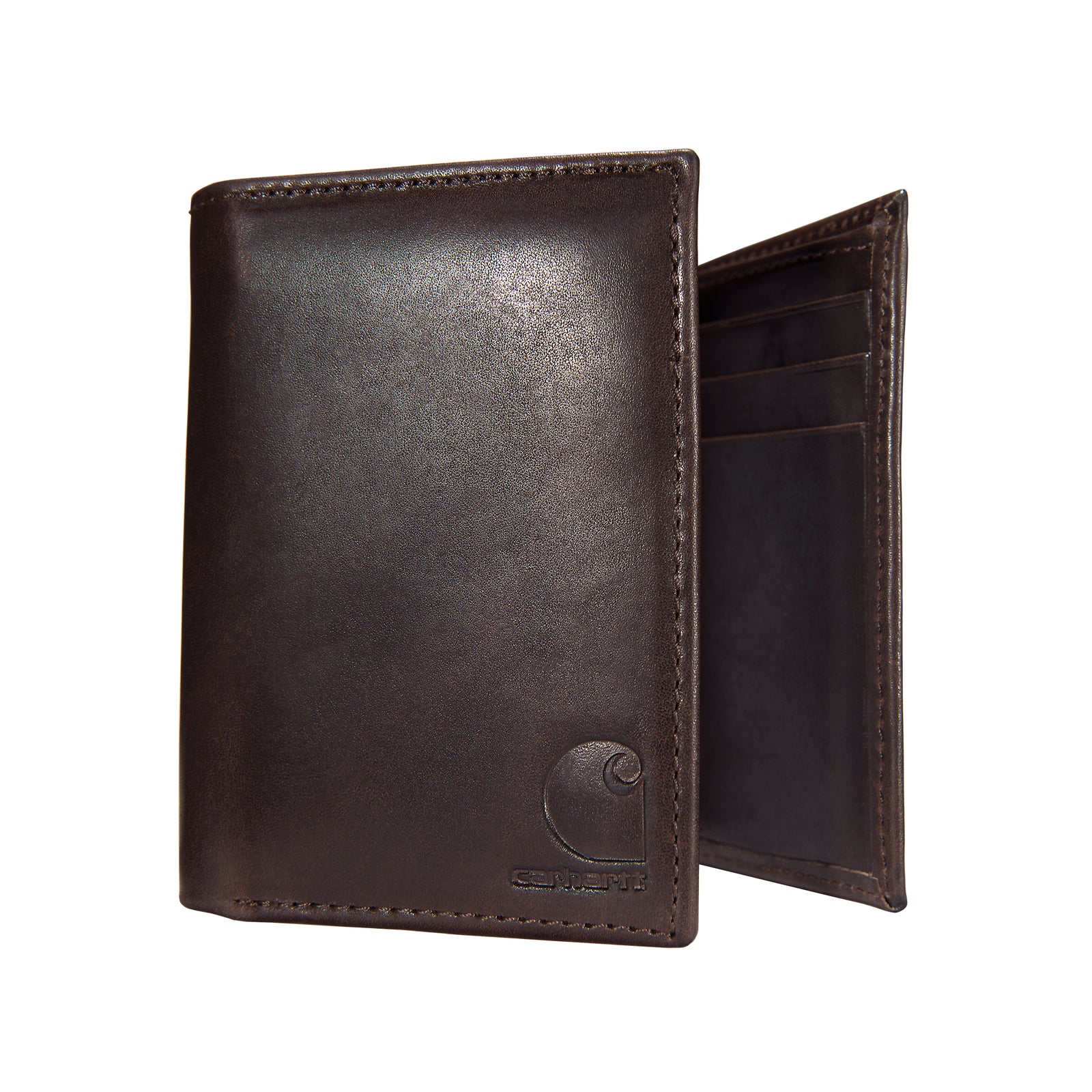 Carhartt Oil Trifold Wallet nahkalompakko, tummanruskea
