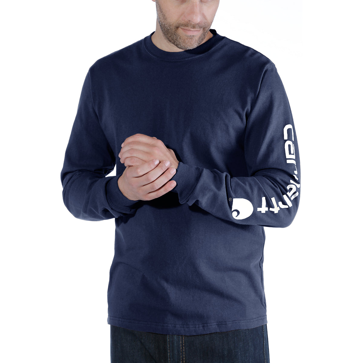Carhartt EK231 pitkähihainen t-paita, navy