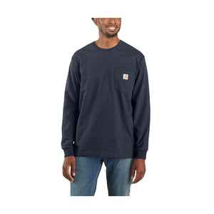 Carhartt K126 Dearborn miesten pitkähihainen t-paita, tummansininen