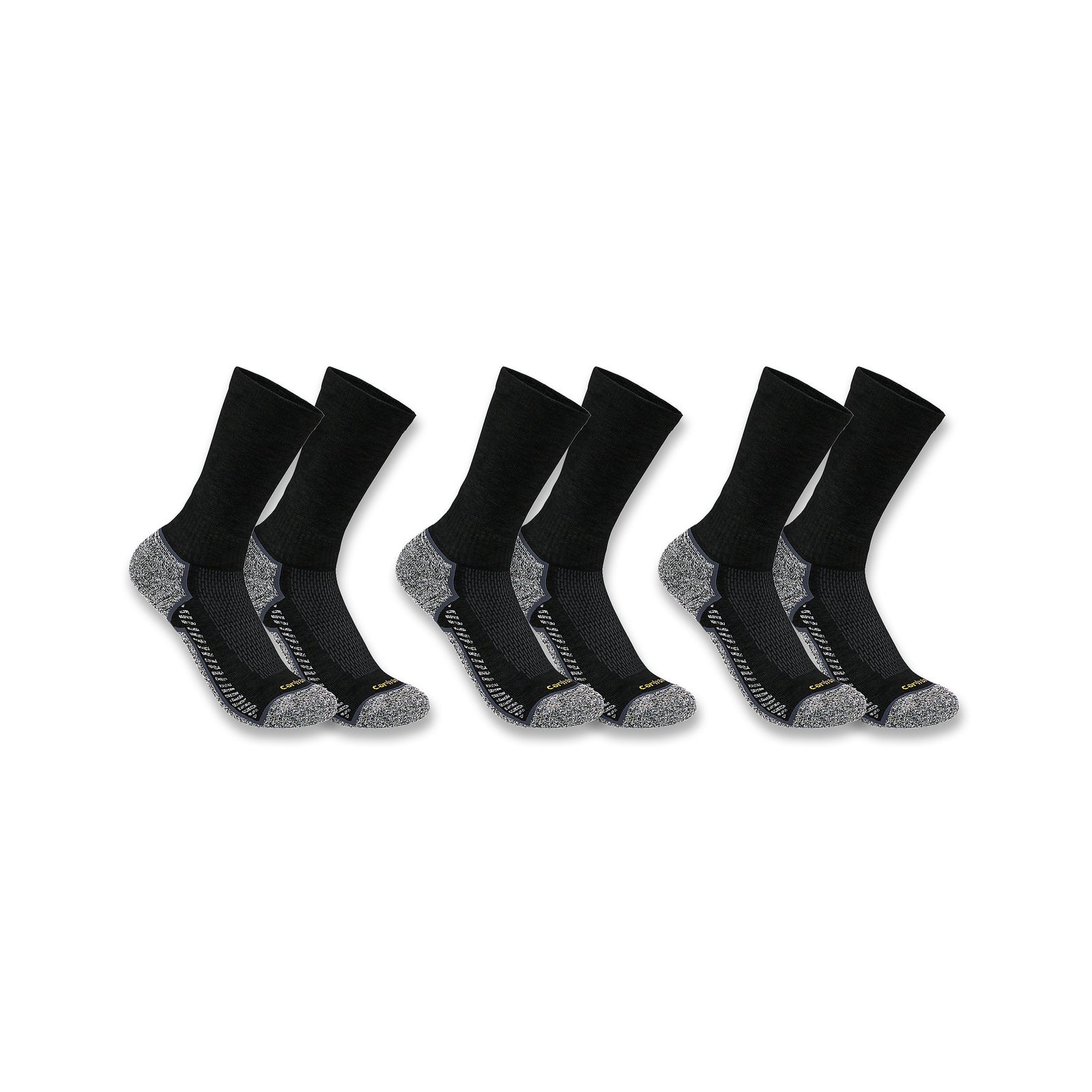 Carhartt Force Midweight Crew Sock miesten sukka 3pr/pkt