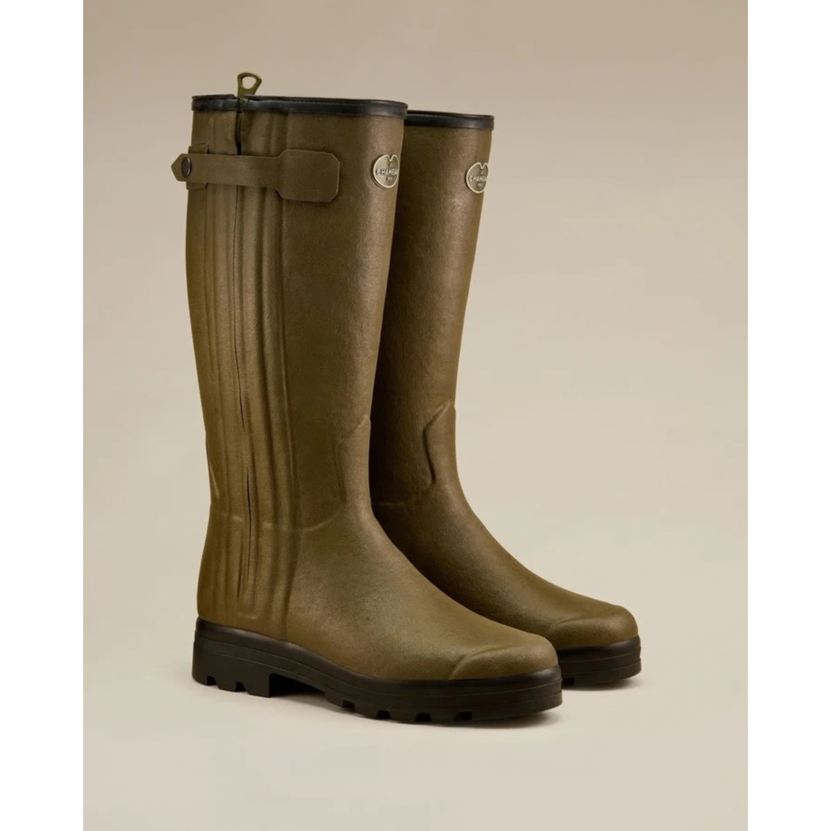 Le Chameau Chasseur Wool Lined Boot miesten saappaat, kuvattuna ulkosyrjältä.