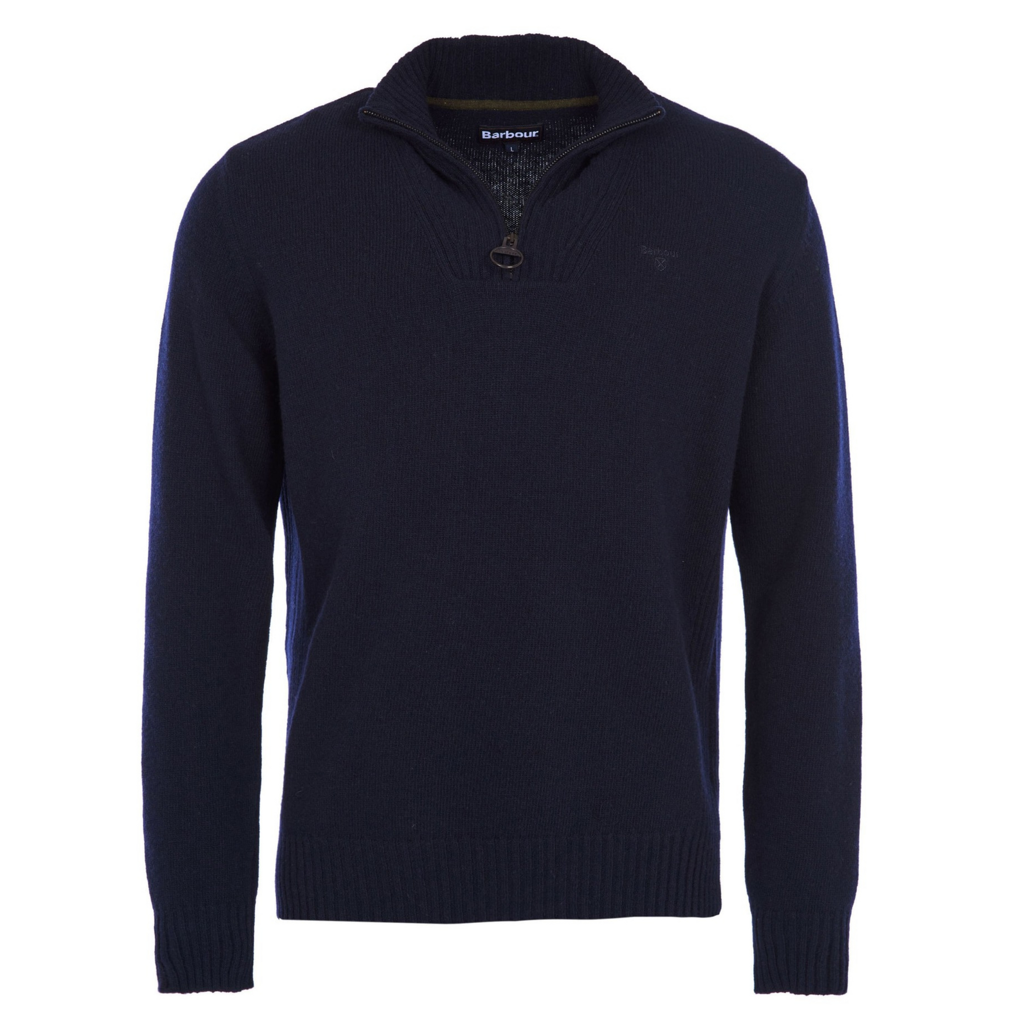 Barbour Essential Lambswool Half Zip Knitted Jumper villapaita, sininen