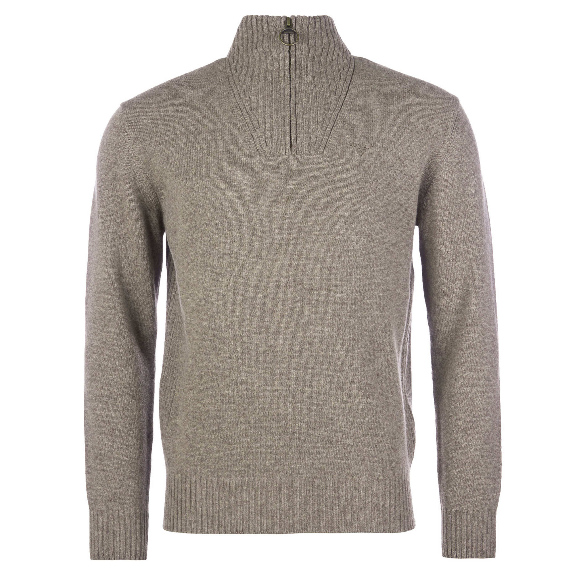 Barbour Essential Lambswool Half Zip Knitted Jumper villapaita, hiilenharmaa