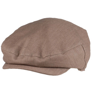Salon Lakkitehdas Flat Cap Linen Natural, brown