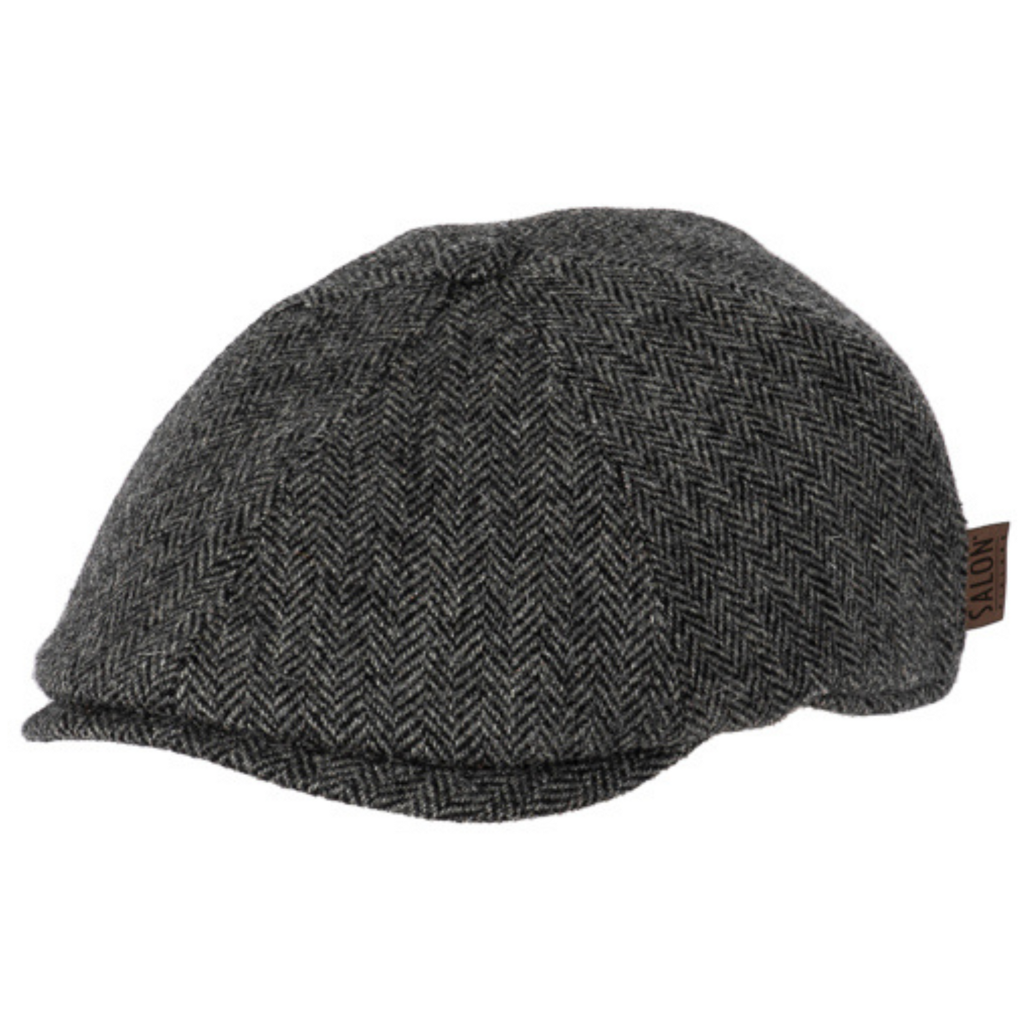 Salon Lakkitehdas Flat Cap Rocky Gen Herringbone, musta