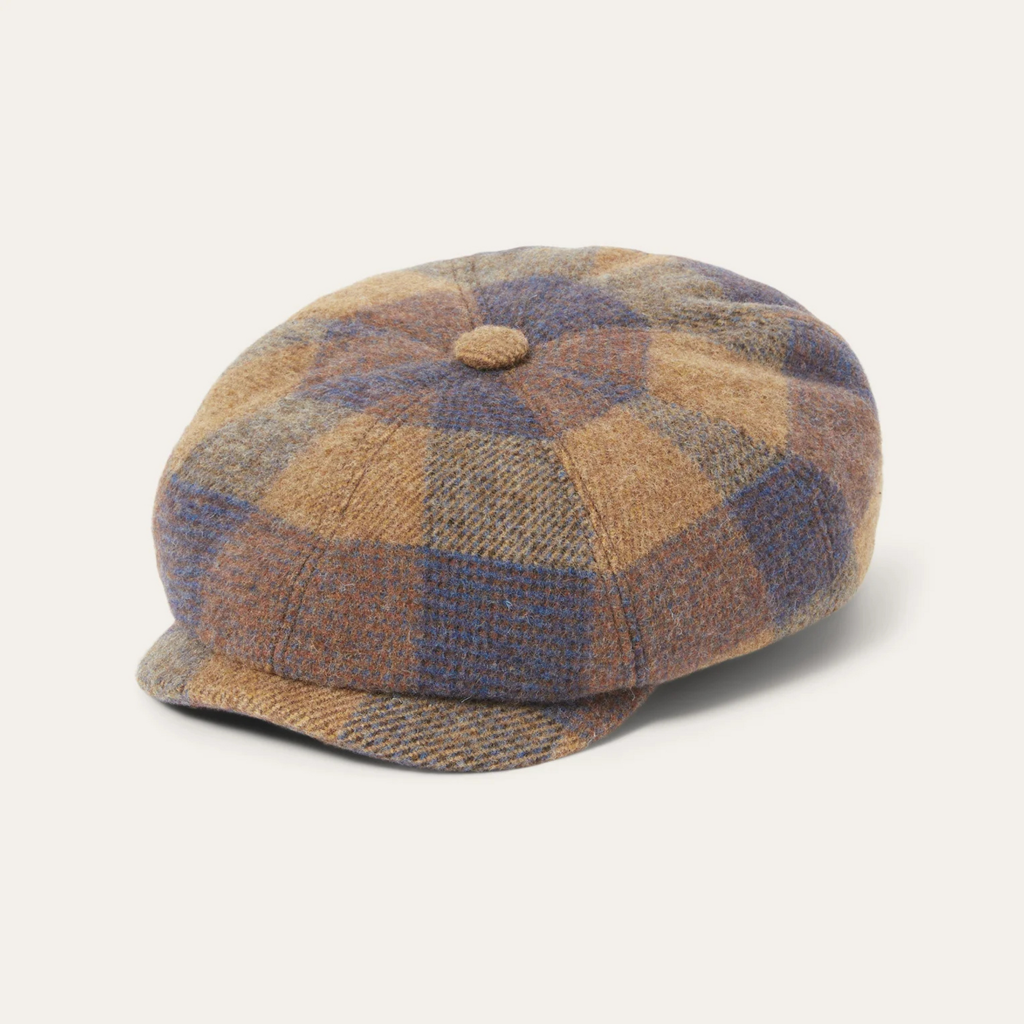 Stetson Hatteras Check Wool ruskea/siniruudullinen
