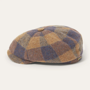 Stetson Hatteras Check Wool ruskea/siniruudullinen
