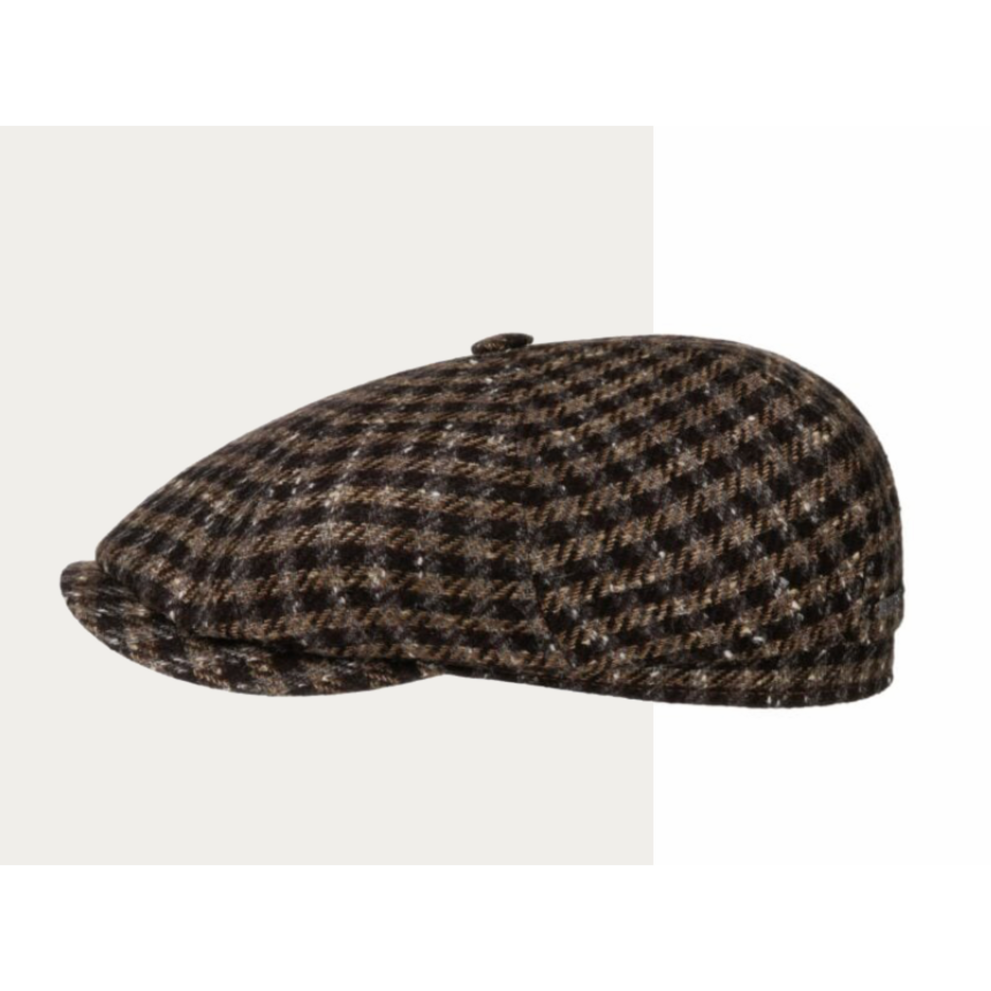 Stetson Hatteras Cashmere Silk Vichy, ruskeasävyinen