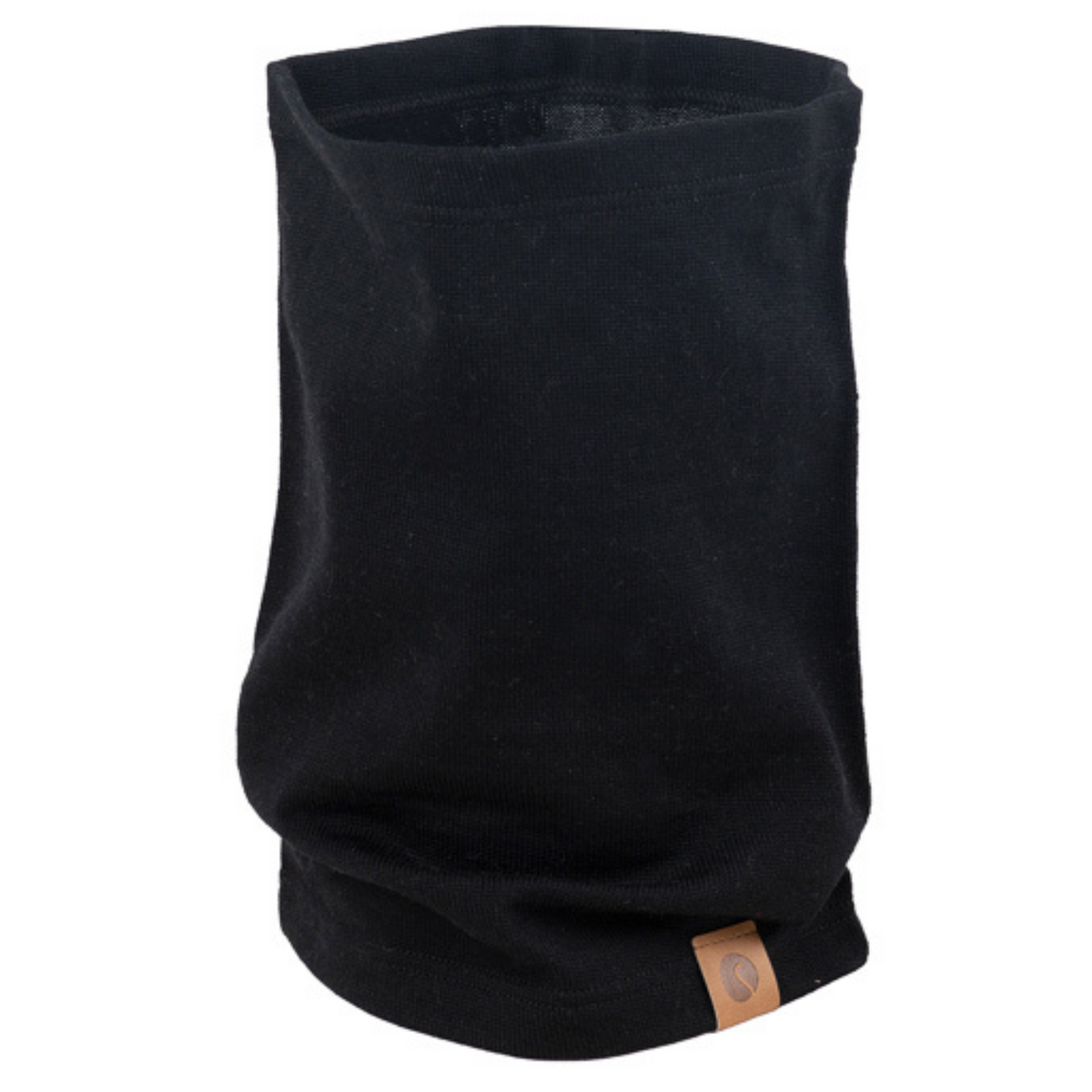 Kuvassa on kotimainen Salon Lakkitehtaan merinovillainen tuubihuivi mustana.