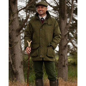 Walker Hawkes Derby Tweed Barlaston Shooting Jacket, Dark Sage