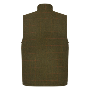 Walker Hawkes Derby Tweed Barrington Shooting Gilet, Dark Sage
