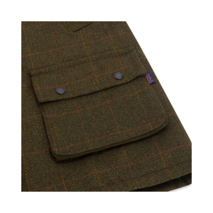 Walker Hawkes Derby Tweed Barrington Shooting Gilet, Dark Sage