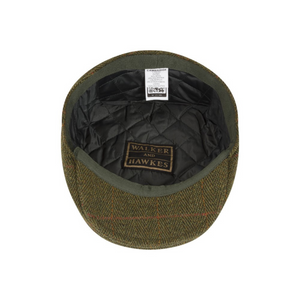 Walker Hawkes Derby Tweed Cambridge Flat Cap, Dark Sage