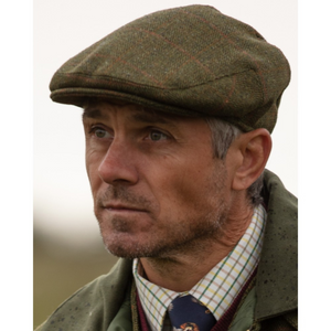 Walker Hawkes Derby Tweed Cambridge Flat Cap, Dark Sage