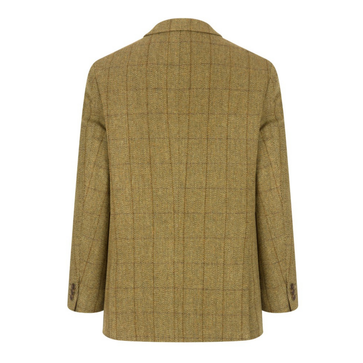 Tässä Tweed-bleiserissä on takana takana helmassa halkiot ja kangas on Teflon -käsitelty hylkimään  likaa ja kosteutta.