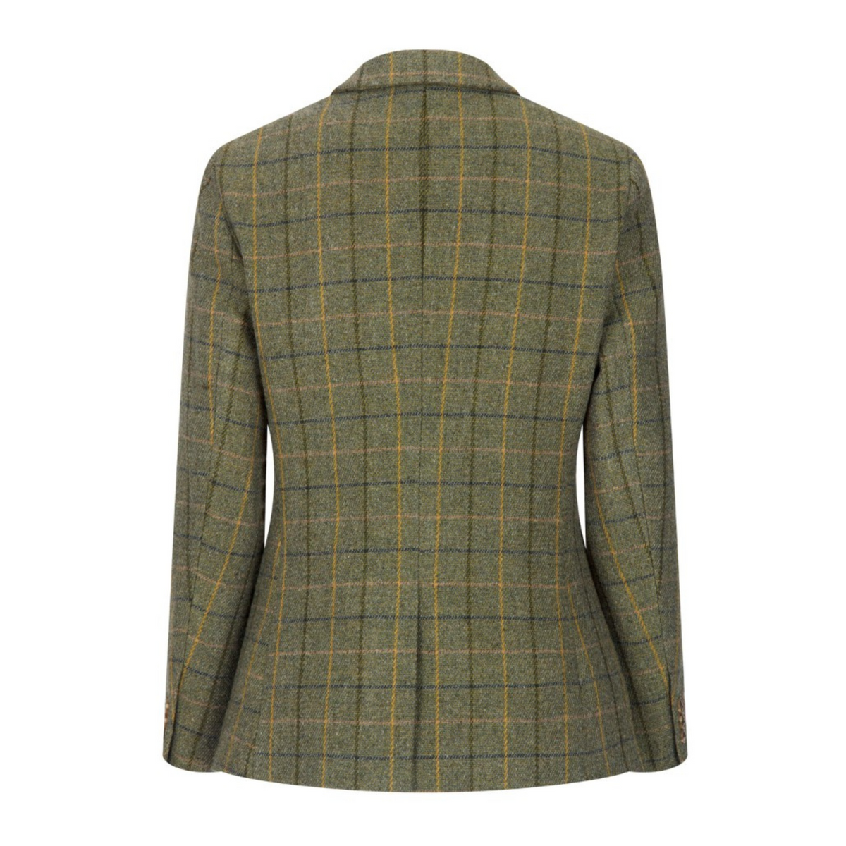 Takaa kuvatussa bleiserissä näkyy takahalkio sekä bleiserin naisellinen muotoonleikkaus.