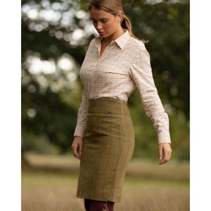 Walker Hawkes Ladies Derby Tweed Winslow Skirt Light Sage