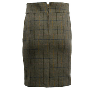 Walker Hawkes Ladies Derby Tweed Winslow Skirt Navy Stripe hame