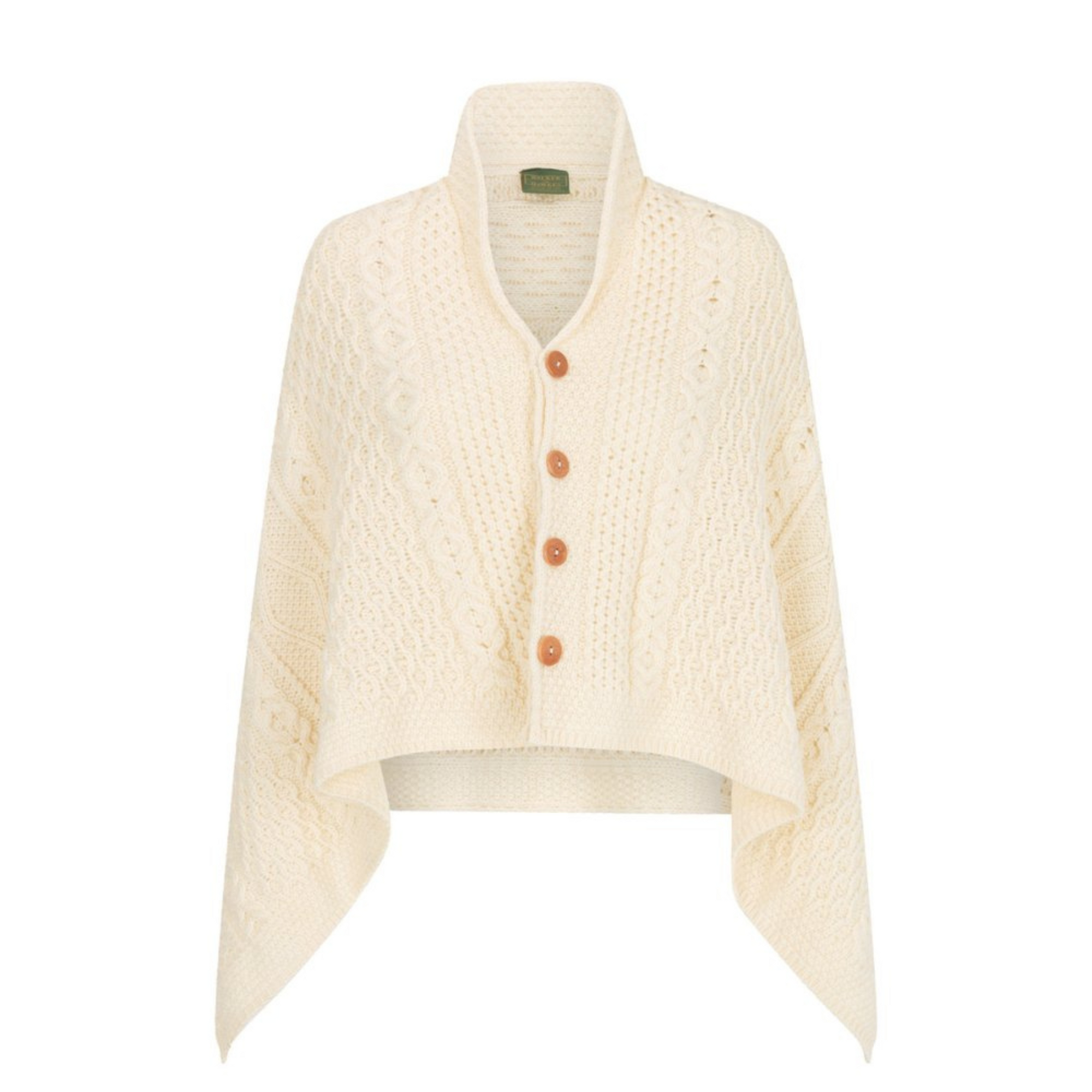 Walker Hawkes Ladies Merino Wool Remington Poncho, Pearl