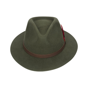 Walker Hawkes Wool Felt Howick Hat Olive huopahattu
