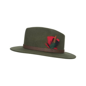 Walker Hawkes Wool Felt Howick Hat Olive huopahattu