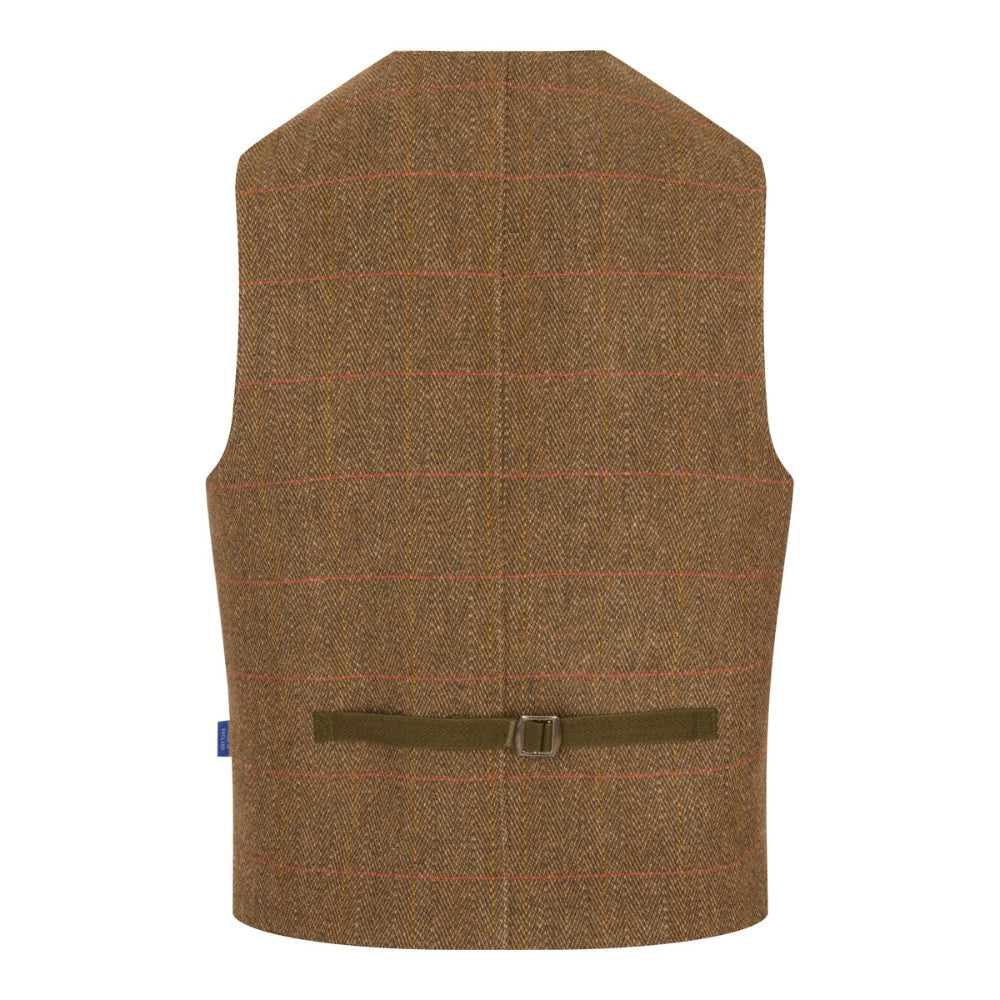 Derby Tweedistä vahvoilla ompeleilla valmistettu liivi on twill-kudottu jolloin kankaasta tulee paksua, tiivistä ja kulutusta kestävää.