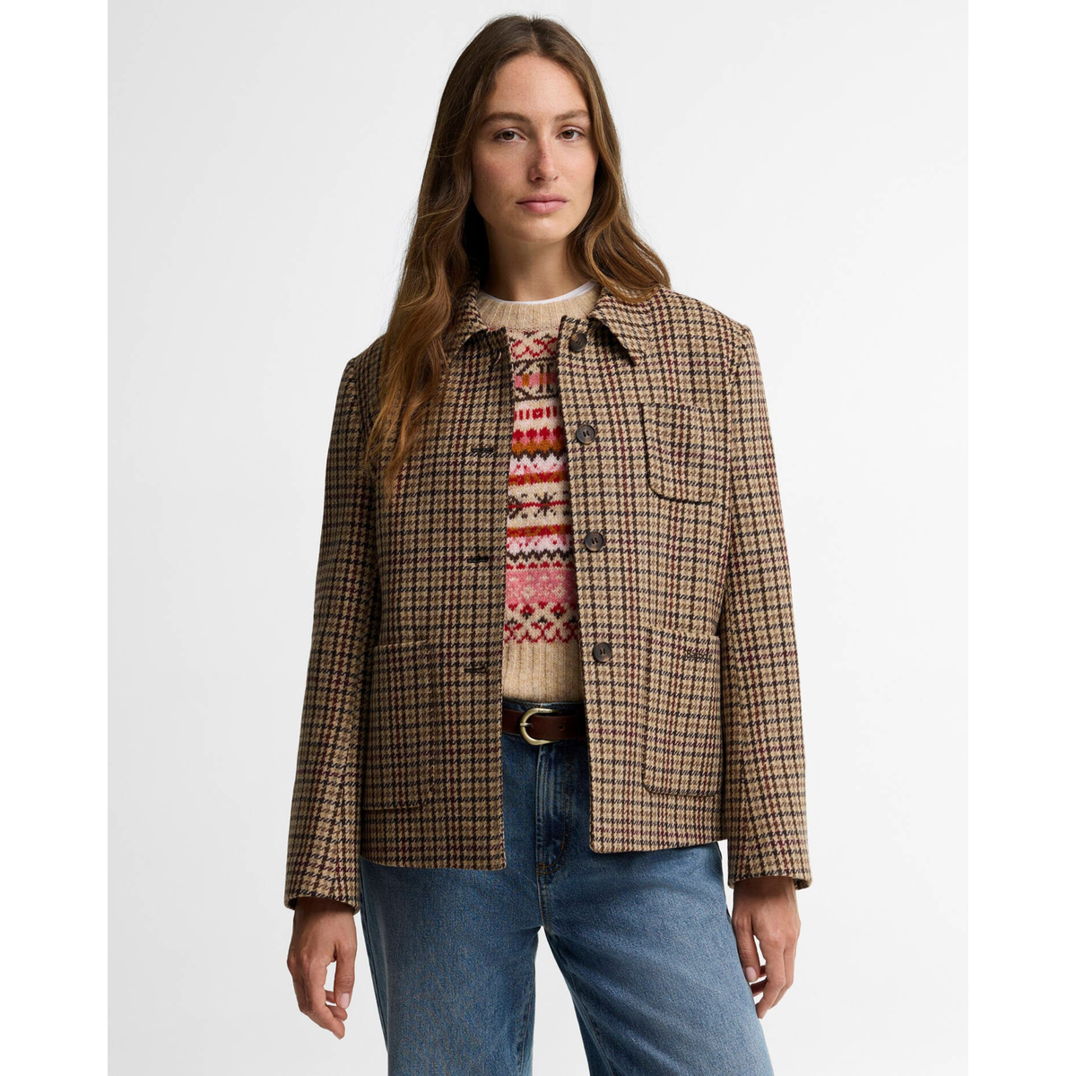 Barbour Austen naisten villakangasjakku, ruskea.