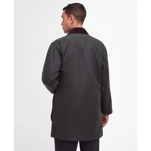 Barbour Border Wax Jacket miesten öljykangastakki  takaa kuvattuna.