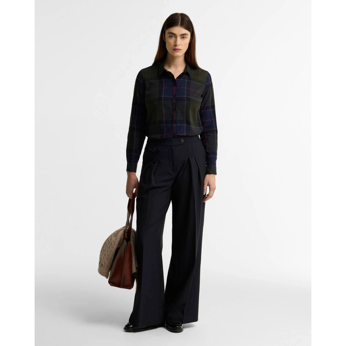 Barbour Bredon Shirt naisten paita, tummaruudullinen