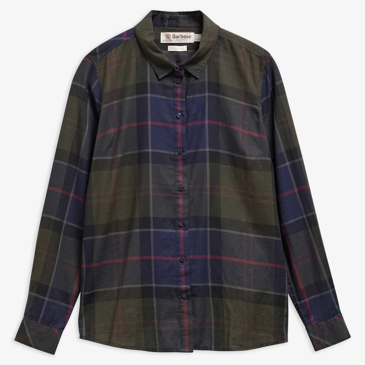 Barbour Bredon Shirt naisten paita, tummaruudullinen